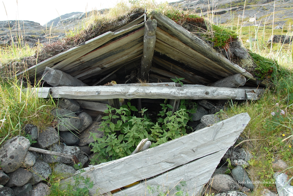 Nærbilde av det gamle ishuset